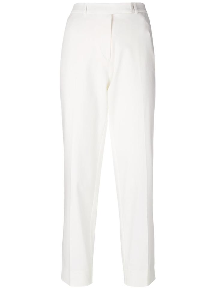 Etro Cropped Tapered Trousers - White