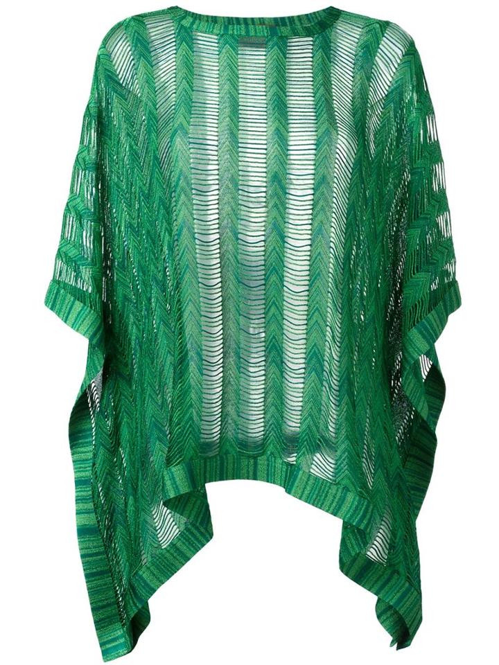 Missoni Open Knit Kaftan, Women's, Size: S, Green, Rayon/cupro/polyester