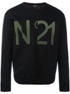 No21 Logo Print Sweatshirt, Men's, Size: Xs, Black, Viscose