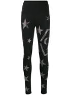 Philipp Plein Star Print Leggings - Black