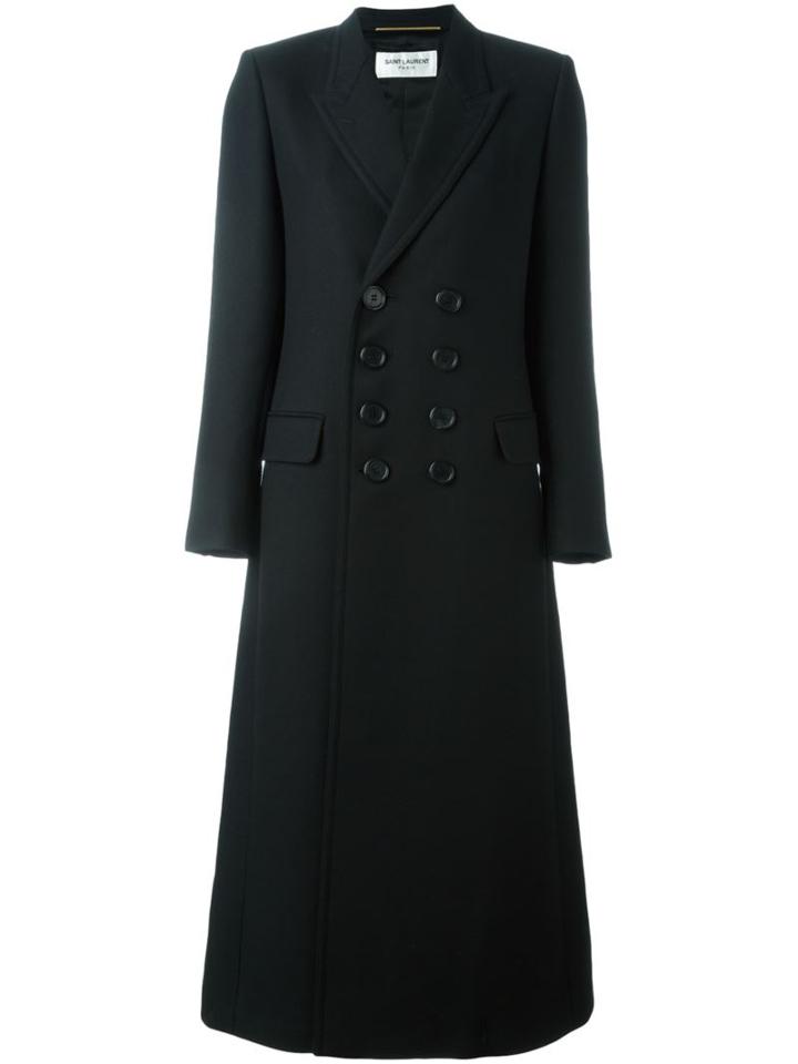 Saint Laurent Double Breasted Long Coat