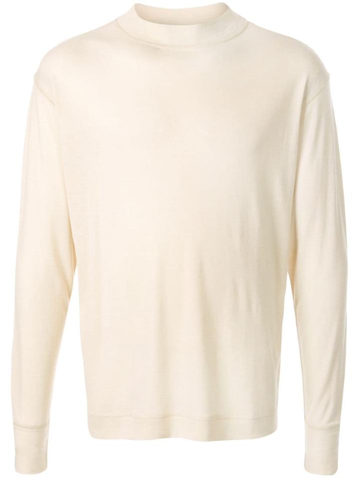 Margaret Howell Long Sleeved Fine Knit Top - White