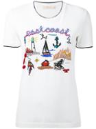 Tory Burch - East Coast T-shirt - Women - Cotton - Xs, White, Cotton