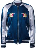 Guild Prime Embroidered Tiger Bomber Jacket, Men's, Size: 3, Blue, Acetate