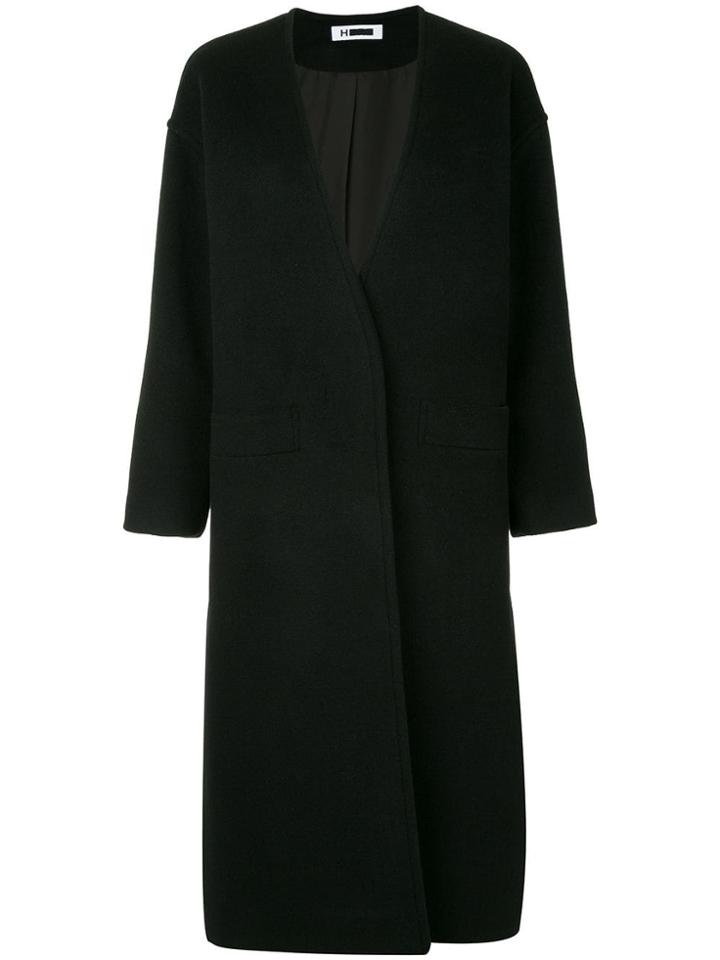 H Beauty & Youth Single-breasted Fitted Coat - Black