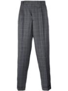 Paul Smith Plaid Tailored Trousers, Men's, Size: 34, Grey, Merino