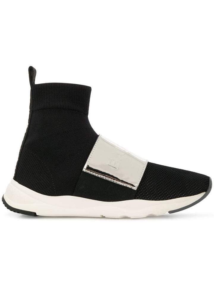 Balmain Cameron Sock-effect Sneakers - Black