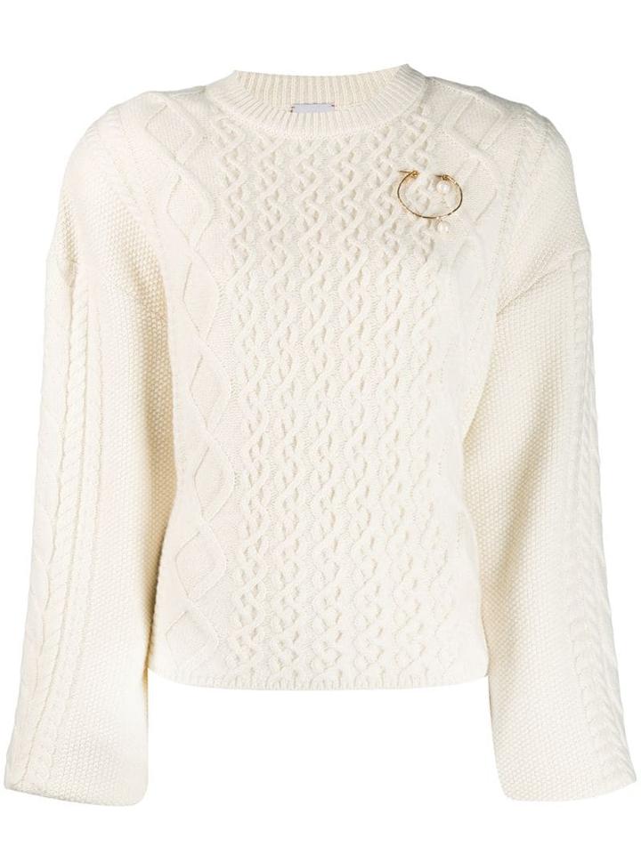 Magda Butrym Chunky Knit Jumper - White