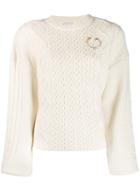 Magda Butrym Chunky Knit Jumper - White