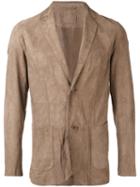 Desa Collection - Classic Blazer - Men - Cotton/leather - 54, Brown, Cotton/leather