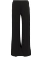 Skin Double Layer Wide Leg Trousers - Black