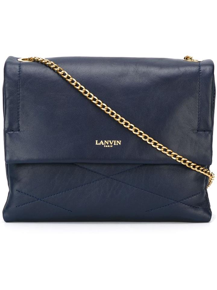 Lanvin 'sugar' Shoulder Bag, Women's, Blue, Lamb Skin