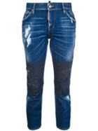 Dsquared2 Slouch Cropped Jeans - Blue