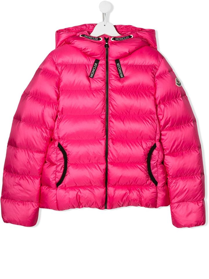 Moncler Kids Padded Zipped Jacket - Pink