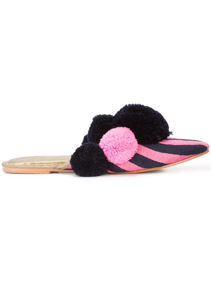Figue River Strip Iris Mules - Black