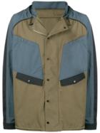 Qasimi Colour Panelled Jacket - Green