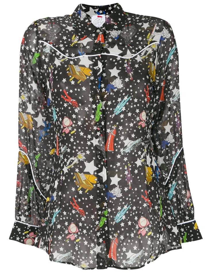 Ultràchic Star Print Shirt - Black