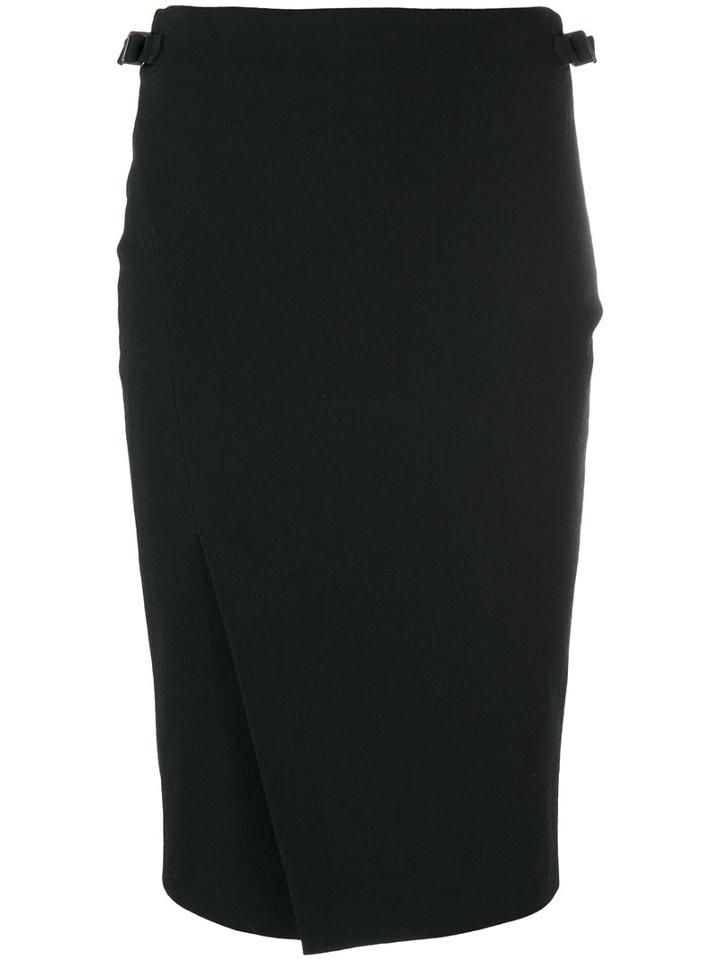 Tom Ford - Front Slit Skirt - Women - Silk/cotton/spandex/elastane/viscose - 42, Black, Silk/cotton/spandex/elastane/viscose