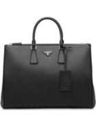 Prada Saffiano Leather Briefcase - Black