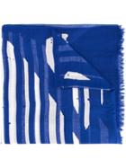 Y's Striped Scarf - Blue