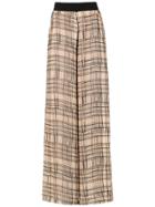 Mara Mac Wide Leg Printed Trousers - Brown