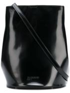 Jil Sander Navy Bucket Shoulder Bag - Black