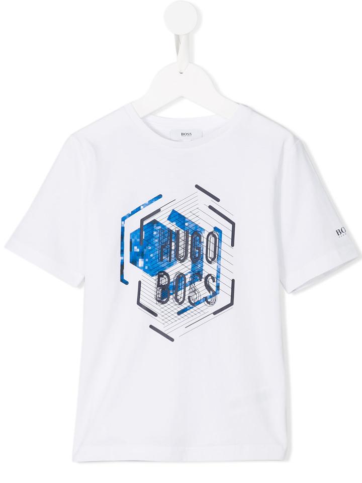 Boss Kids - Logo Print T-shirt - Kids - Cotton - 10 Yrs, Boy's, White