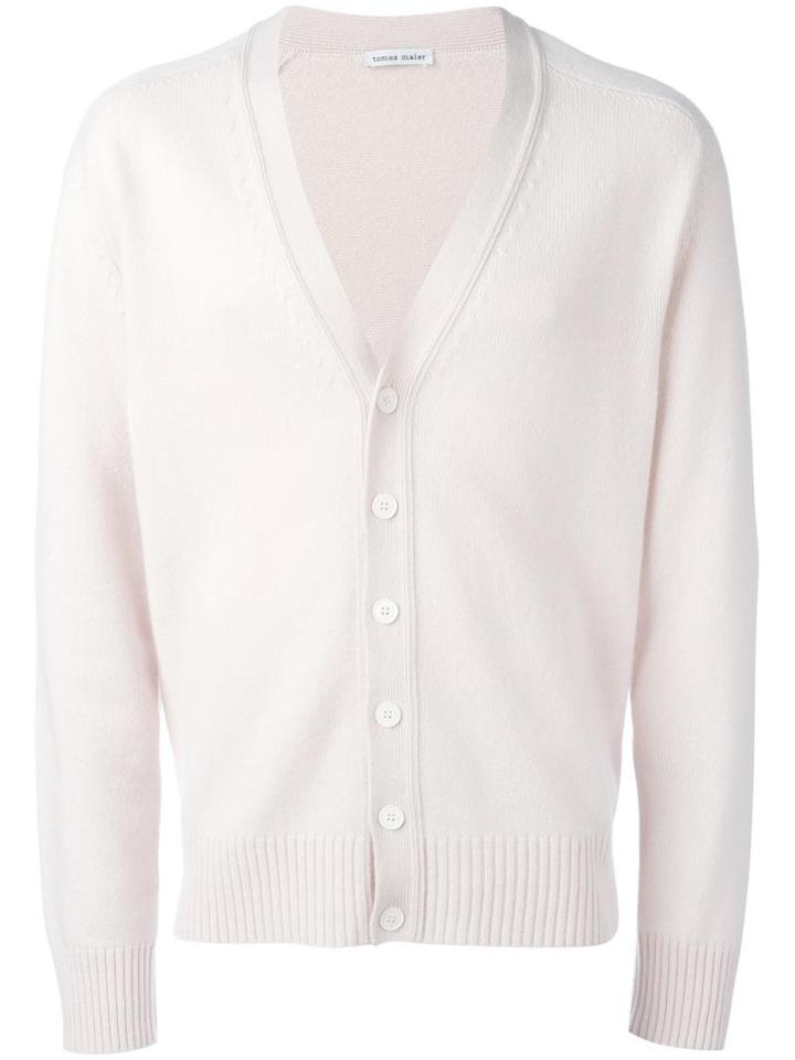 Tomas Maier V-neck Cardigan, Men's, Size: Small, Nude/neutrals, Cashmere
