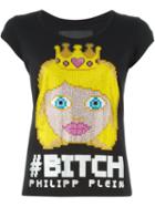 Philipp Plein The Princess T-shirt, Women's, Size: M, Black, Cotton