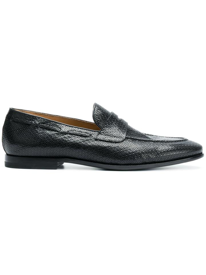 Silvano Sassetti Textured Loafers - Black