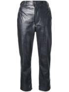 Julien David Cropped Trousers, Women's, Size: Xs, Black, Polyurethane