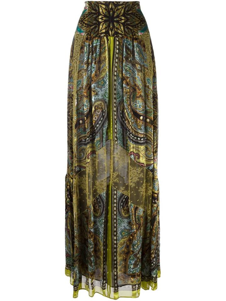 Etro Paisley Print Maxi-skirt, Women's, Size: 42, Silk/polyamide/viscose