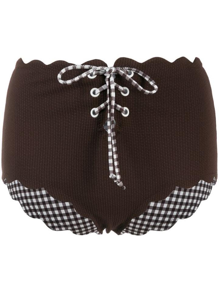Marysia High Waisted Bikini Bottoms - Brown