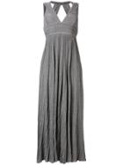 Antonino Valenti V-neck Knitted Long Dress - Grey