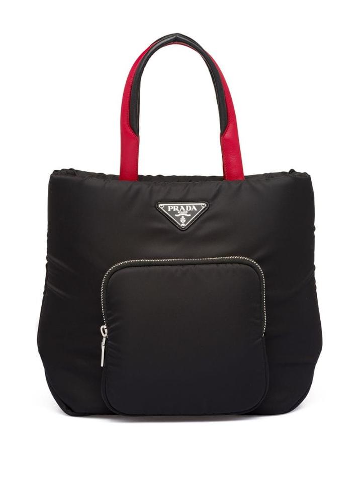 Prada Two-toned Nylon Cargo Tote Bag - Black