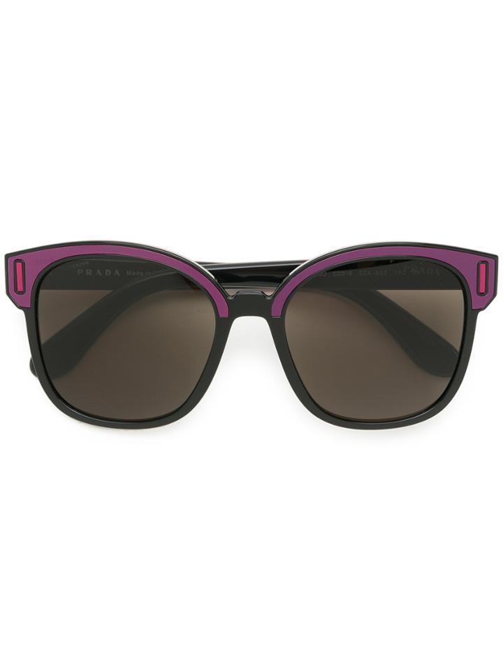 Prada Eyewear Colourblock Square Sunglasses - Pink & Purple