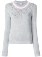 Au Jour Le Jour Embellished Jumper - Grey