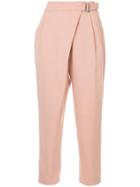 Loveless Wrap Front Trousers - Pink