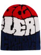 Moncler Grenoble Logo Knit Beanie Hat - Blue