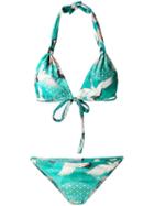 Bird Print Bikini - Women - Polyamide/spandex/elastane - M, Green, Polyamide/spandex/elastane, Lenny Niemeyer