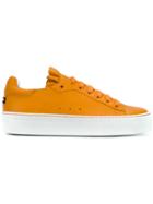 Jil Sander Navy Frill Tongue Sneakers - Yellow & Orange