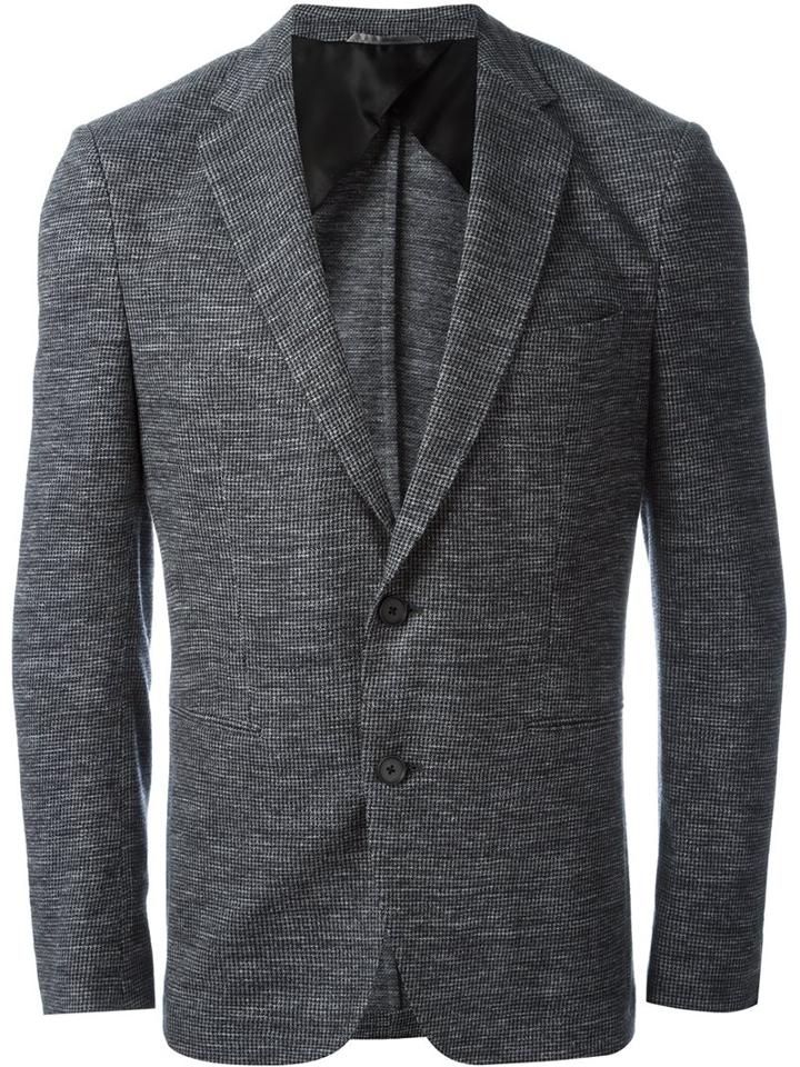 Boss Hugo Boss Woven Single Breasted Blazer, Men's, Size: 46, Grey, Cotton/cupro/virgin Wool/polyacrylic
