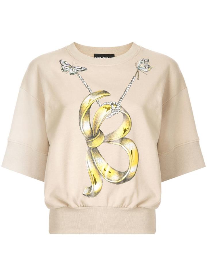 Boutique Moschino Butterfly Print Sweatshirt - Do Not Use - Beige