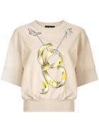 Boutique Moschino Butterfly Print Sweatshirt - Do Not Use - Beige