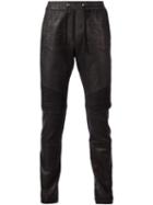 Balmain Faux Leather Track Trousers - Black