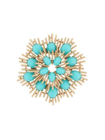 Susan Caplan Vintage 1960s Vintage Avon Sunburst Brooch - Metallic