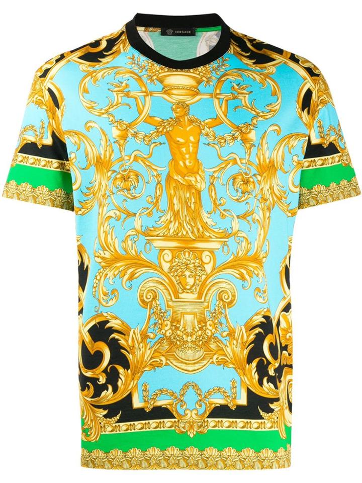 Versace Barocco Print T-shirt - Green