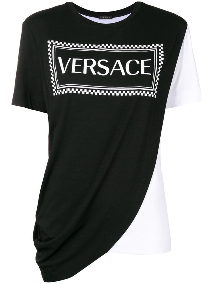 Versace Draped Logo T-shirt - Black