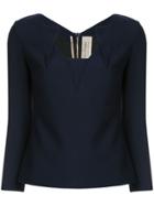 Roland Mouret Strand Darted Top - Blue