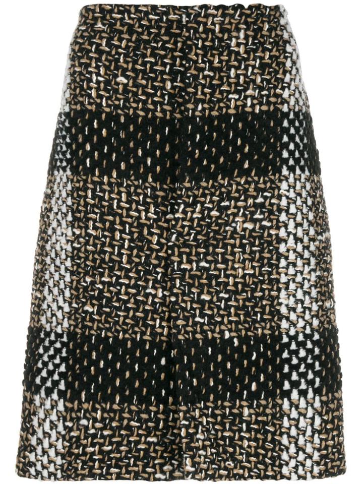 Gianluca Capannolo Woven Midi Skirt - Brown